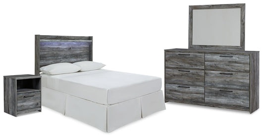Baystorm Panel Headboard With Mirrored Dresser And Nightstand Signature Design by Ashley®
