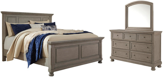 Lettner Panel Bed With Mirrored Dresser Signature Design by Ashley®