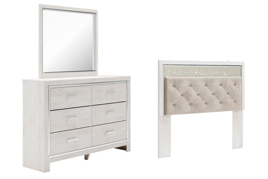 Altyra Panel Headboard Bed With Mirrored Dresser Signature Design by Ashley®