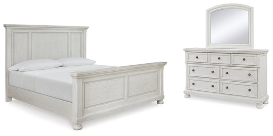 Robbinsdale Panel Bed With Mirrored Dresser Signature Design by Ashley®