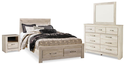 Bellaby Platform Bed With 2 Storage Drawers With Mirrored Dresser And Nightstand Signature Design by Ashley®