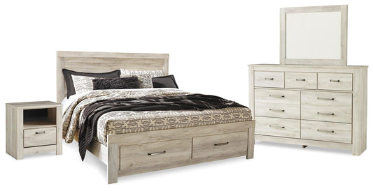 Bellaby Platform Bed With 2 Storage Drawers With Mirrored Dresser And Nightstand Signature Design by Ashley®