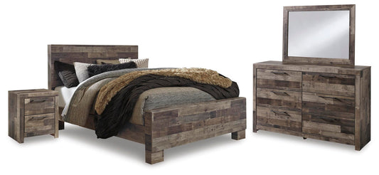 Derekson Panel Bed With Mirrored Dresser And Nightstand Benchcraft®