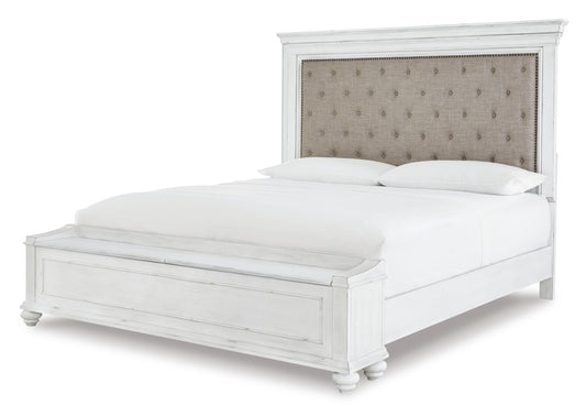 Kanwyn Panel Bed With Storage With Mirrored Dresser, Chest And Nightstand Benchcraft®