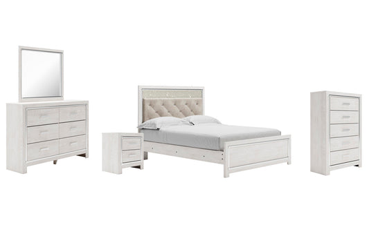 Altyra Panel Bed With Mirrored Dresser, Chest And Nightstand Signature Design by Ashley®