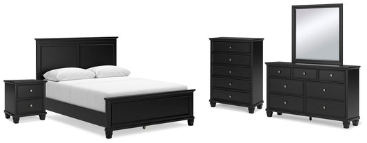 Lanolee Panel Bed With Mirrored Dresser, Chest And Nightstand Signature Design by Ashley®