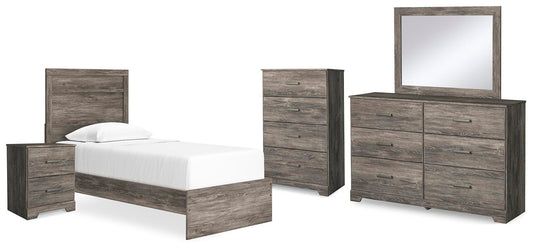 Ralinksi Panel Bed With Mirrored Dresser, Chest And Nightstand Signature Design by Ashley®