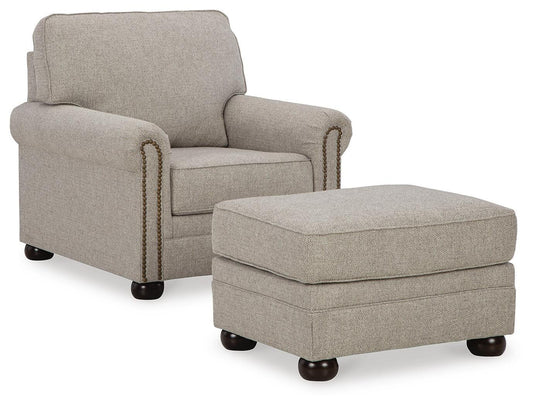 Gaelon Chair and Ottoman Signature Design by Ashley®
