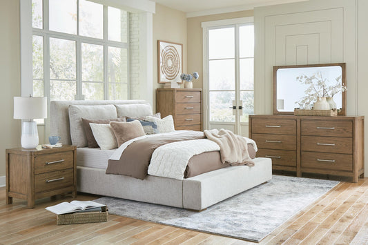 Cabalynn California Upholstered Bed With Mirrored Dresser, Chest And Nightstand Signature Design by Ashley®