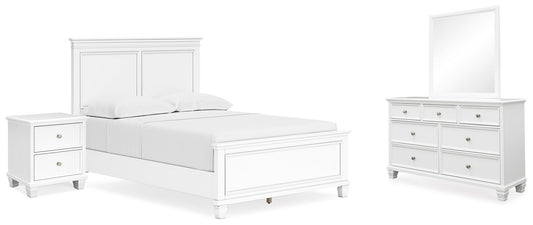 Fortman Panel Bed With Mirrored Dresser And Nightstand Signature Design by Ashley®