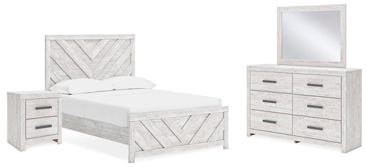 Cayboni Panel Bed With Mirrored Dresser And Nightstand Signature Design by Ashley®