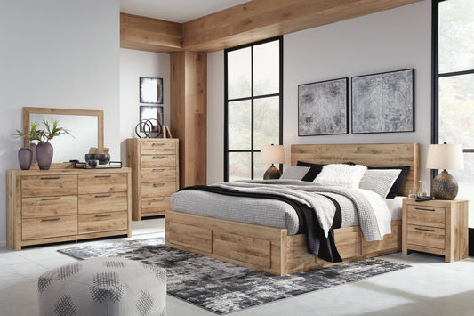 Hyanna Panel Storage Bed With 2 Under Bed Storage Drawer, Dresser, Mirror, Chest And Nightstand Signature Design by Ashley®