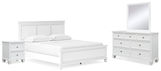 Fortman California Panel Bed With Mirrored Dresser And Nightstand Signature Design by Ashley®
