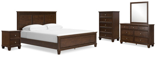 Danabrin California Panel Bed With Mirrored Dresser, Chest And Nightstand Signature Design by Ashley®