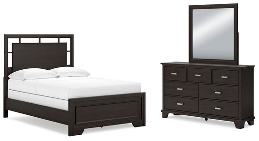 Covetown Panel Bed With Mirrored Dresser Signature Design by Ashley®