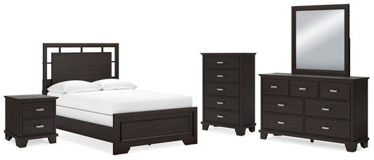 Covetown Panel Bed, Dresser, Mirror, Chest And Nightstand Signature Design by Ashley®
