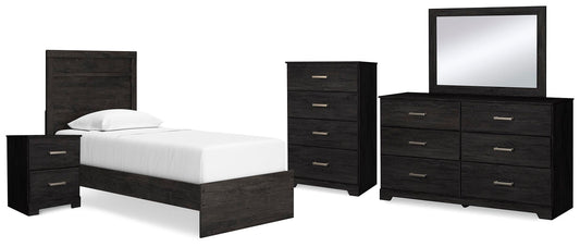 Belachime Panel Bed With Mirrored Dresser, Chest And Nightstand Signature Design by Ashley®