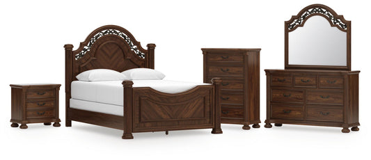 Lavinton Poster Bed, Dresser, Mirror, Chest And Nightstand Signature Design by Ashley®