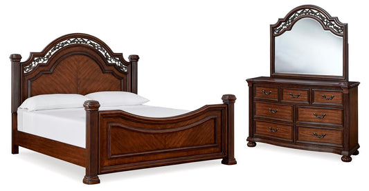 Lavinton California Poster Bed With Mirrored Dresser Signature Design by Ashley®