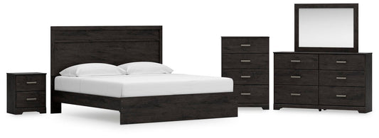 Belachime Panel Bed With Mirrored Dresser, Chest And Nightstand Signature Design by Ashley®