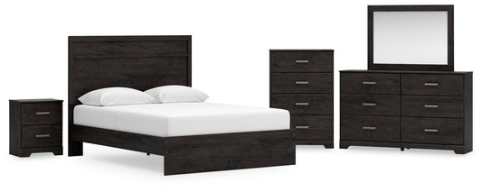 Belachime Panel Bed With Mirrored Dresser, Chest And Nightstand Signature Design by Ashley®