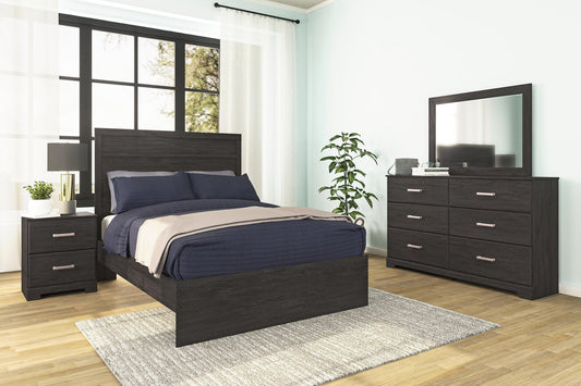Belachime Panel Bed With Mirrored Dresser And Nightstand Signature Design by Ashley®