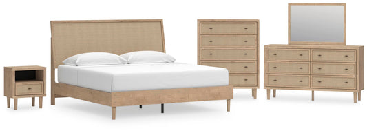 Cielden Panel Bed With Mirrored Dresser, Chest And Nightstand Signature Design by Ashley®