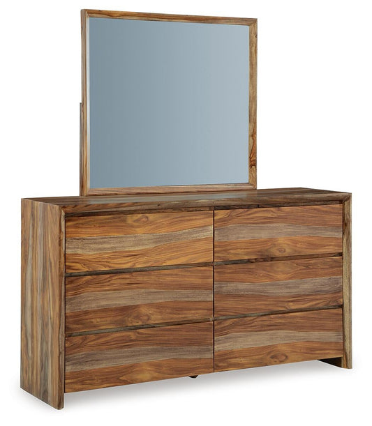 Dressonni Panel Bed With Mirrored Dresser Signature Design by Ashley®
