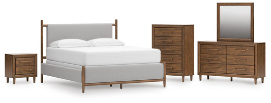 Lyncott California Upholstered Bed, Dresser, Mirror, Chest And Nightstand Signature Design by Ashley®