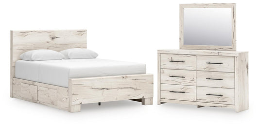 Lawroy Panel Bed With Storage, Dresser And Mirror Benchcraft®