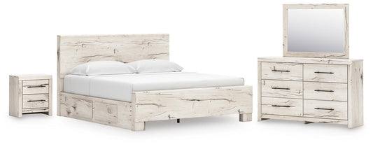 Lawroy Panel Bed With Storage, Dresser, Mirror And Nightstand Benchcraft®