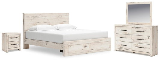 Lawroy Panel Storage Bed, Dresser, Mirror And Nightstand Benchcraft®