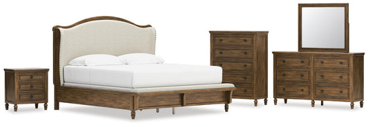 Sturlayne Upholstered Panel Bed, Dresser, Mirror, Chest And Nightstand Benchcraft®