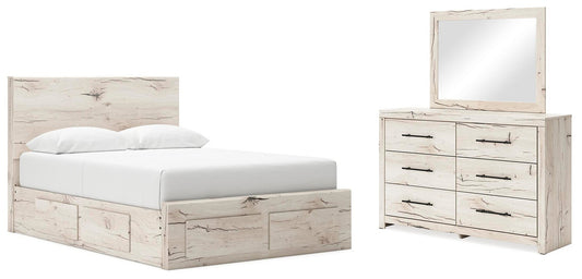 Lawroy Panel Storage Bed, Dresser And Mirror Benchcraft®