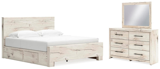 Lawroy Panel Bed With Storage, Dresser And Mirror Benchcraft®