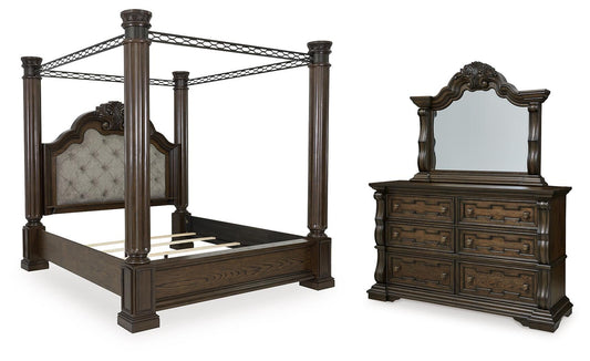 Maylee Canopy Bed, Dresser And Mirror Signature Design by Ashley®