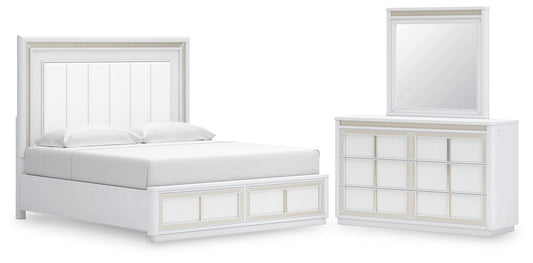 Chalanna Upholstered Storage Bed, Dresser And Mirror Signature Design by Ashley®