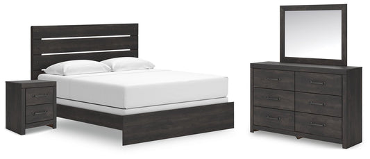 Hollivern Panel Bed, Dresser, Mirror And Nightstand Signature Design by Ashley®