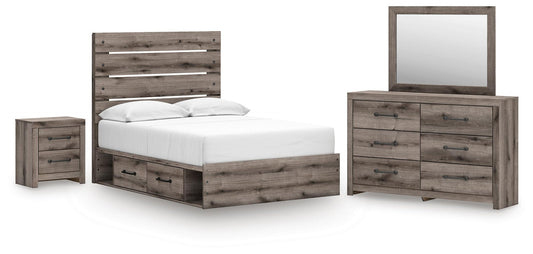 Graystorm Panel Storage Bed, Dresser, Mirror And Nightstand Signature Design by Ashley®