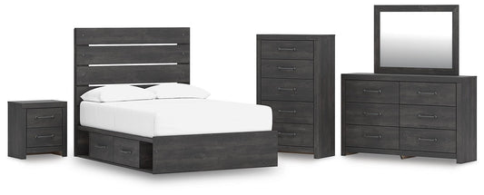 Hollivern Panel Storage Bed, Dresser, Mirror, Chest And Nightstand Signature Design by Ashley®