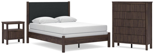 Pamytta Upholstered Panel Bed, Dresser, Mirror And Nightstand Signature Design by Ashley®