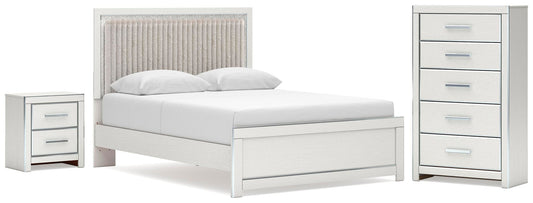 Zuraleus Upholstered Panel Platform Bed, Dresser, Mirror And Nightstand Signature Design by Ashley®