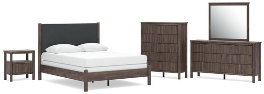 Pamytta Upholstered Panel Bed, Dresser, Mirror, Chest And Nightstand Signature Design by Ashley®