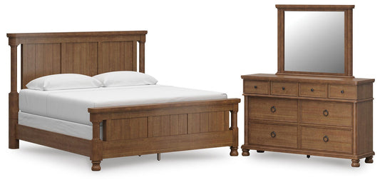 Rowlenstown Poster Bed With Mirrored Dresser Signature Design by Ashley®