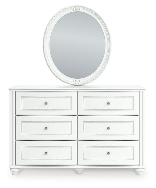 Maylilly Upholstered Panel Storage Bed, Dresser, Mirror And Nightstand Signature Design by Ashley®