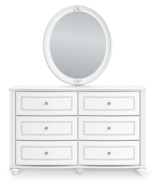 Maylilly Upholstered Panel Storage Bed, Dresser, Mirror And Nightstand