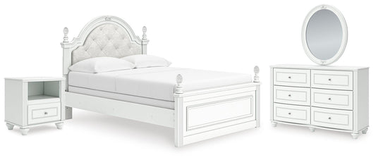 Kozlani Upholstered Panel Bed, Dresser, Mirror And Nightstand Signature Design by Ashley®