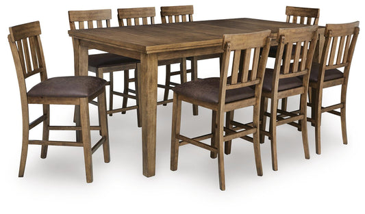 Broxtyn Counter Height Dining Table and 8 Barstools Signature Design by Ashley®