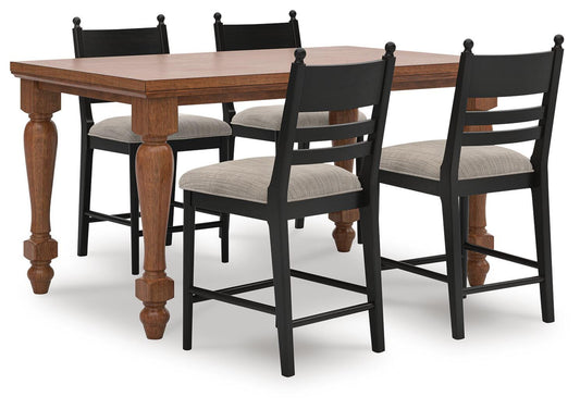 Chadworth Counter Height Dining Table and 4 Barstools Signature Design by Ashley®