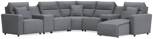 Modmax II 7-Piece Power Reclining Sectional with Chaise and Audio System Signature Design by Ashley®